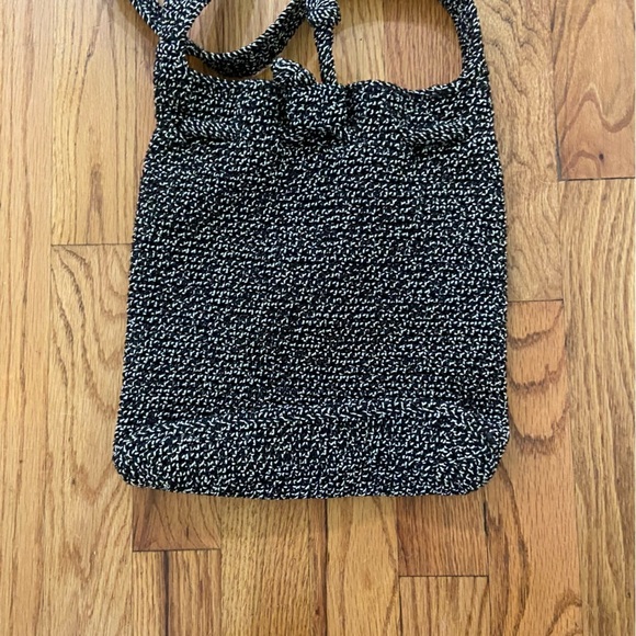 The Original Sak Chocolate Charcoal Crochet Shoulder Handbag Bag Purse Knit - Picture 6 of 10